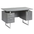 Back2Basics Modern Office Desk with Storage, Grey - 29.75 x 51.25 x 23.25 in. BA2647835